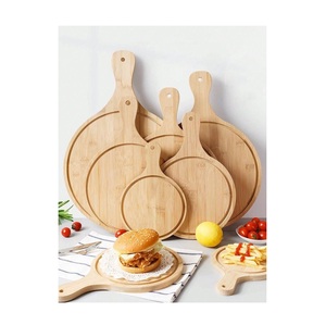 Eco Friendly Rectangular Wooden Food Serving Plate Multi uses Appetizer <b>Tray</b> with 2 Dipping Sauce Slots Stackable <b>Snack</b> <b>Tray</b> - Product Image 3