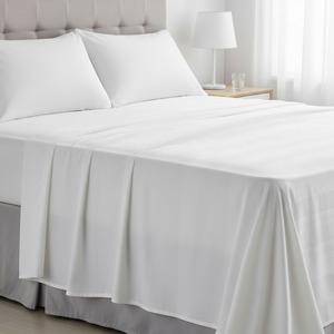 Premium Quality Ivory <b>Cloud</b> 300 TC Pure Bamboo Solid Bedsheet for Hotel Home and Bedroom Available for Export Price - Product Image 6