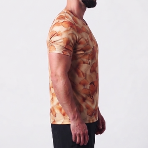 Camiseta de verano de rendimiento avanzado para hombre, tela de primera calidad, tacto suave, transpirable, estilo urbano. - Product Image 3