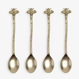 Serving Use Metal Tea <b>Spoon</b> Stainless Steel Coffee <b>Spoon</b> Sugar Stirring <b>Spoon</b> Dessert Cutlery Dining <b>Table</b> - Product Image 4