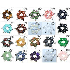 Collar con Colgante de Corazón de Cristal Natural con Conectores de Joyería Modelo Abbott Amttt - Product Image 1