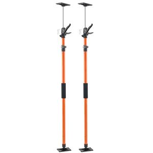 Lot de 2 barres télescopiques en acier de 45,7 à 114,2 pouces, support rapide réglable pour armoire, capacité de 154 lb, supports d'étagère à 3e connexion - Product Image 2