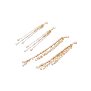 Floral Style Ear Chain with White Pearls - Product Image 2