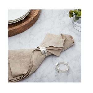 Anillo de Servilleta de Metal Plateado Minimalista Personalizado, Hebilla Espiral Moderna para Servilletas, Vajilla al por Mayor para Bodas y Hoteles - Product Image 1