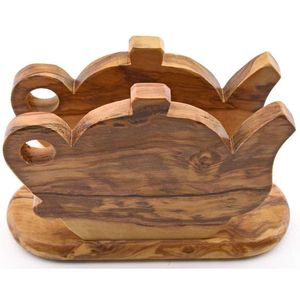 Decorative Wooden Napkin <b>Holder</b> Durable <b>Tissue</b> Stand For Dining Table <b>Kitchen</b> Countertop Home Organizer - Product Image 3