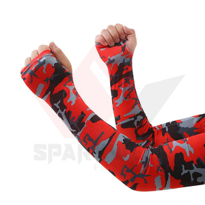 Manchons de cyclisme camouflage en Spandex et Polyester unisexe, protection anti-UV, coupe-vent, compression sportive pour adulte, personnalisables - Product Image 2