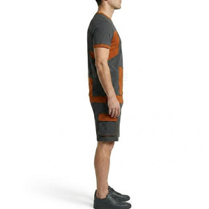 Conjunto de Camiseta y Pantalones Cortos de Verano para Hombre con Logotipo Personalizado, Dos Piezas, Color Sólido, Transpirable, Informal - Product Image 5