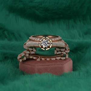 Reloj de Cuarzo Moissanite Totalmente Cubierto de Diamantes para Hombre, Estilo Presidente, VVS1, Color D, Aprobado por el Probador de Diamantes, Dos Tonos, Números Romanos - Product Image 4