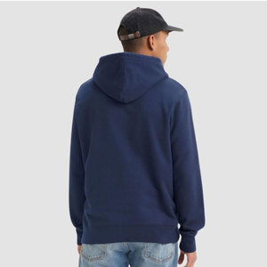 Sweat-shirt noir pour homme, coupe classique, couleur unie, pull décontracté avec poche avant, en molleton de coton tricoté, pour l'automne - Product Image 6