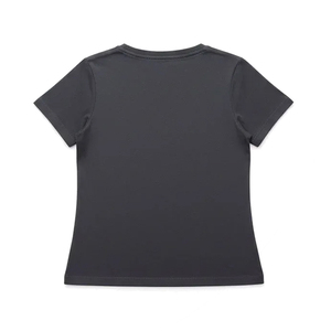 เสื้อยืดผู้หญิงคุณภาพดี สีดำ คอกลม ไซส์ใหญ่ แขนครึ่งตัว เหมาะสำหรับใส่กลางแจ้ง แบบเรียบง่าย - Product Image 2
