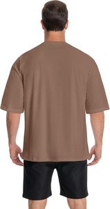 Camiseta Oversize de Algodón 100% de Alto Gramaje para Hombre, 220 Gramos, con Estampado Personalizado en Hombro, Estilo Hip Hop, Tallas Grandes, 100% Algodón, Lisa, Corte Boxy para Hombre - Product Image 4