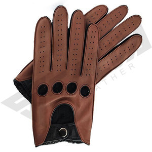 Wholesale Winter Fashion Customized unisex Luxury Touch Screen Men Motorcycle Car Drive Genuine cowhide Leather Driving <b>Gloves</b> - Product Image 3
