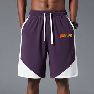 Nuevos pantalones cortos deportivos para hombre 2026, 100% algodón, con logo impreso DTF personalizado, 2 tonos, estilo urbano, transpirables y cómodos. - Product Image 1