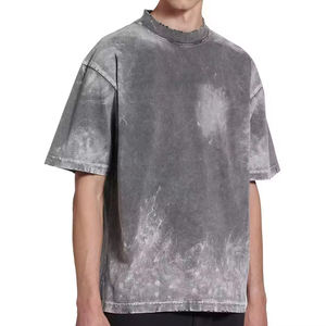 Camisetas de Hombre Estilo Streetwear, Tejidas, 100% Algodón, Lavado Ácido, Vintage, 220gsm, Personalizables con su Propia Marca, Venta al Por Mayor - Product Image 6