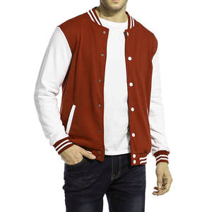 Veste de baseball personnalisée 2025 à manches longues, colorée, avec broderie chenille et patchs, style streetwear pour hommes - Product Image 1