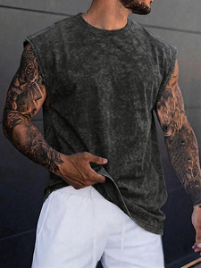 Camisetas Deportivas de Microfibra y Algodón de Alta Calidad sin Mangas para Hombre, Ropa Deportiva para Correr, Camisetas sin Mangas que Absorben el Sudor, Precio Económico - Product Image 3