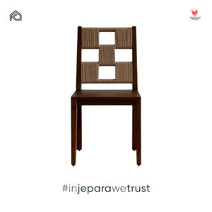 Minimalist Solid Teak Wood Hotel <b>Chair</b> with Rope Back Handmade Eco-Friendly Durable Modern Indoor Furniture Indonesia Made - Product Image 5