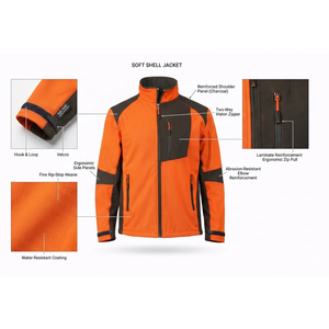เสื้อแจ็คเก็ตแบบสั่งทำพิเศษ รับผลิตเสื้อแจ็คเก็ตแบบ OEM ขายส่ง เสื้อแจ็คเก็ตยุทธวิธี ดีไซน์กระเป๋าหลายช่อง กันลม อุปกรณ์สนาม รับสั่งซื้อจำนวนมาก เสื้อแจ็คเก็ตแบบ Softshell - Product Image 6