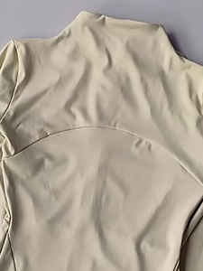 Wholesale Women Activewear <b>Yoga</b> <b>Jackets</b> Nylon Soft Ribbed Tops Seamless Slim Fit Zip up Long Sleeve Fitness <b>Jacket</b> - Product Image 4