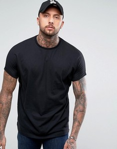 T-shirt ajusté en coton 100% à ourlet incurvé, col ras du cou, coupe slim, idéal pour la gym, le fitness, les tenues décontractées et les vêtements de sport – Vente directe usine - Product Image 2