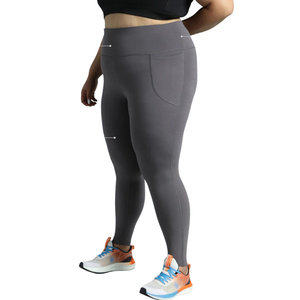 Plus Size Full Length Solid <b>Pattern</b> <b>Leggings</b> Knitted Quick Dry Seamless High Waist Yoga OEM ODM Activewear Factory Women - Product Image 6