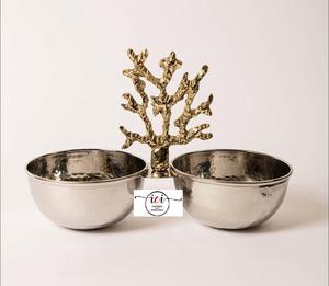 Plateaux de service en acier à trois compartiments pour aliments et chocolat, vaisselle la plus vendue, ustensiles de cuisine pour la maison, plateaux d'Inde - Product Image 1