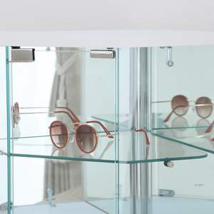 Mesa de Esquina de Vidrio Templado Multifuncional Minimalista de Lujo TMG-G309-MR, Mueble de Exhibición Moderno para Salas de Estar - Product Image 6