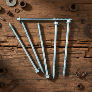 Tornillos de Cabeza Hexagonal de Alta Resistencia para Madera, Zincados, Acero al Carbono, Métricos/Pulgadas, Clase 4.8 6.8, Marca PDC, Modelo 13, Parciales - Product Image 1