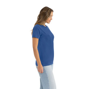 T-shirt 100% coton, doux, confortable, coupe classique, unisexe, léger, jersey 100% coton, bleu frais - Product Image 6