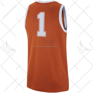เสื้อบาสเก็ตบอลสีส้มเผาไหม้น้ำหนักเบาระบายอากาศได้ดี - Product Image 3