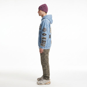 Men's Winter Oversized Hooded Zipper Anti-Pilling Windproof Breathable Heavy <b>Weight</b> Fleece Drop Shoulder Streetwear Sweatshirt - Product Image 3