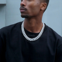 Collier chaîne cubaine personnalisé en argent 925 avec moissanite VVS, style hip-hop, pour hommes, bijoux fins, vente en gros fabricant