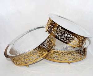 Platos para Servir de Acero Inoxidable Ecológicos de Diseño Moderno y Lujoso para Fiestas de Boda Indias, Calentador de Comida Tipo Buffet - Product Image 5