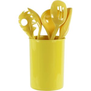 6 Piece Heat Resistant Kitchen <b>Utensil</b> Holder Set BPA-Free Spatula Slotted Spoon Ladle Crock <b>Utensils</b> for Counter Use - Product Image 1