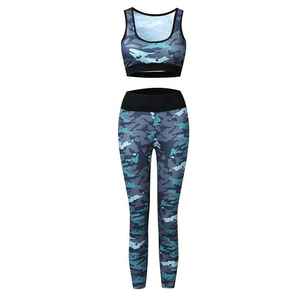 Summer Fitness Wear Breathable Quick Dry Lightweight Yoga Set Seamless Sublimation Print Adult Size Four Way Stretch - Product Image 6
