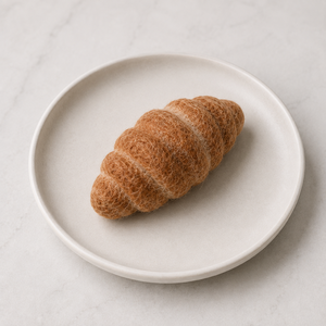 Mahaguthi <b>Craft</b> with Conscience <b>Wool</b> Felting Croissant Model Handcraft Food Toy for Classroom Display <b>Craft</b> Practice Ages 3-6 - Product Image 2