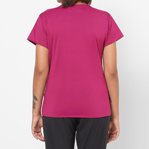 T-shirts de sport pour femmes à manches courtes, respirants, séchage rapide, couleur unie, avec logo personnalisé OEM, collection 2026 - Product Image 4