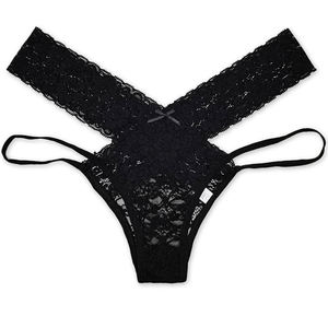 String en dentelle bleue pour femme, semi-transparent, avec motif décoratif - Product Image 2