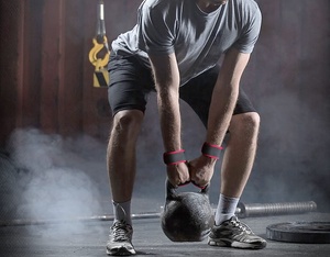 Wholesale Leather Wrist Support Hand Grips Perfect Grips for Cross Functional <b>Kettlebell</b> Barbell Training Hand Grips - Product Image 2