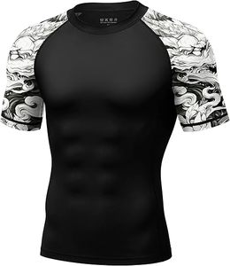 BJJ MMA Rashguard Boys' Long Sleeve <b>Compression</b> Quick Dry UPF50+ Waterproof Spandex Anti-Rip for No-Gi Grappling Sparring - Product Image 5