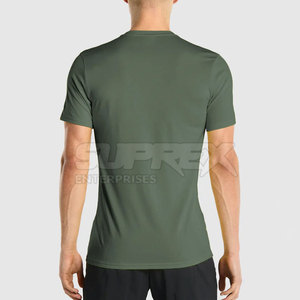 Camiseta Deportiva Flexible para Hombre, Transpirable, Elástica, de Secado Rápido, para Entrenamiento Físico, de Manga Corta Tejida - Product Image 6