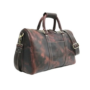 <b>Cabin</b> Size Genuine Leather Duffle <b>Bag</b> Vintage Weekender Travel <b>for</b> <b>Men</b> Women Large Capacity Carry-on Luggage Portable - Product Image 6