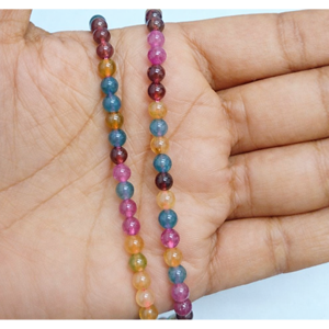 Natural Zed Multi Tourmaline Smooth Gemstone <b>Beads</b> 4-8mm Loose Tourmaline <b>Stone</b> <b>Beads</b> For Jewelry Making at Wholesale Price - Product Image 3