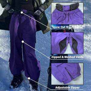 Pantalon de ski unisexe personnalisé haut de gamme pour adulte, grande taille, imperméable, respirant, chauffant, coupe-vent, écologique, séchage rapide, en polaire - Product Image 4