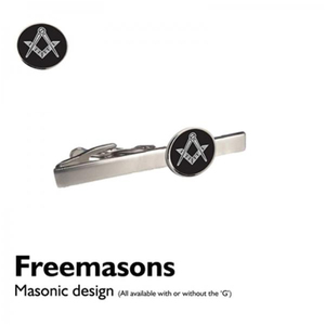 Pince à cravate maçonnique avec symbole de compas carré, accessoire élégant pour homme, cadeau pour la franc-maçonnerie - Product Image 3