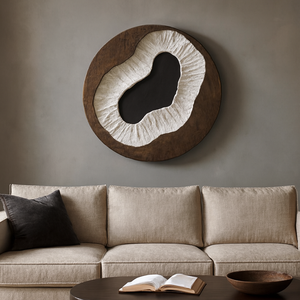 Escultura de madera orgánica única para colgar en la pared, arte de pared de madera hecho a mano para decoración de pared de muebles de sala de estar - Product Image 5