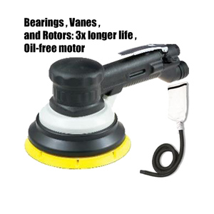 Lijadoras Orbitales Aleatorias de 10 mm, 10000 RPM, Lijadora Neumática con Aspiración Autogenerada, Motor de Paletas Rotativas, Disco de 5 Pulgadas, 1 Año de Garantía, HS10-S5 - Product Image 1