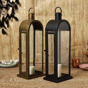 Lampe de sol en métal, style lampe de table LED, lanterne vintage en métal, éclairage ambiant chaud pour salon, chambre à coucher, bureau - Product Image 4