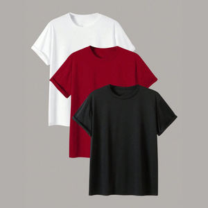 เสื้อยืดผู้ชายทรงโอเวอร์ไซส์พิมพ์ลายกราฟิกแบบกำหนดเองพิมพ์ลายสีพื้นทำจากผ้าฝ้ายสีพื้นสำหรับ100% ใส่ได้ทั้งชายและหญิงสำหรับฤดูร้อน - Product Image 4