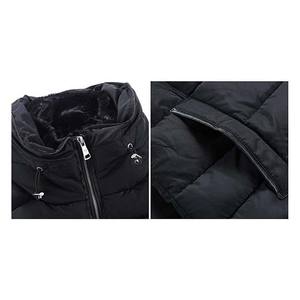 Hot Sale Women's Winter Bomber Quilted Jacket Knitted Polyester Eco-Friendly Waterproof Hooded Outdoor Puffer - Product Image 4